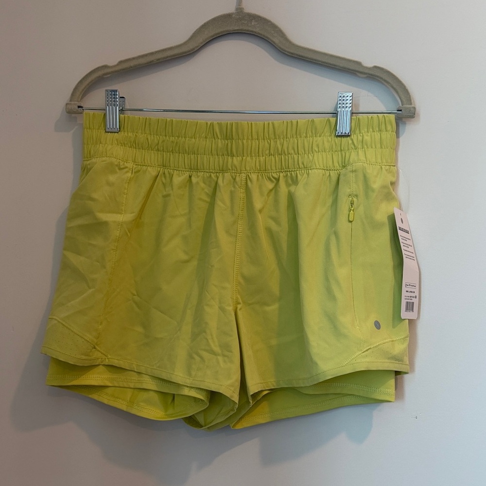 Lime Green/Yellow Women's Athletic Shorts - Brand Unspecified